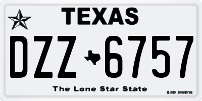 TX license plate DZZ6757
