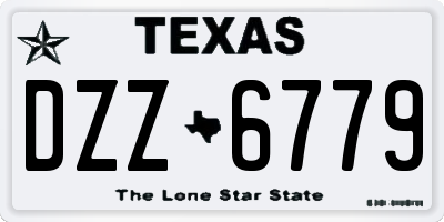 TX license plate DZZ6779