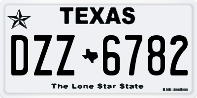 TX license plate DZZ6782