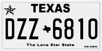 TX license plate DZZ6810