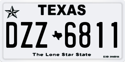 TX license plate DZZ6811