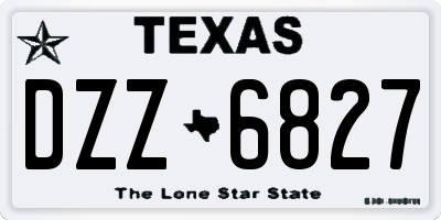 TX license plate DZZ6827