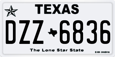 TX license plate DZZ6836