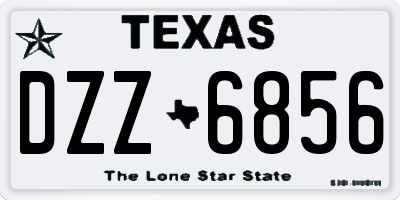 TX license plate DZZ6856