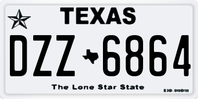 TX license plate DZZ6864