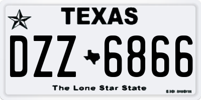 TX license plate DZZ6866