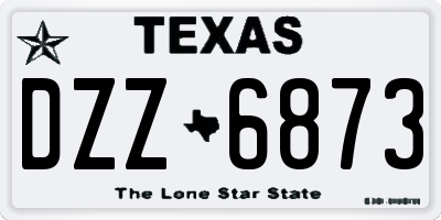 TX license plate DZZ6873