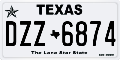 TX license plate DZZ6874