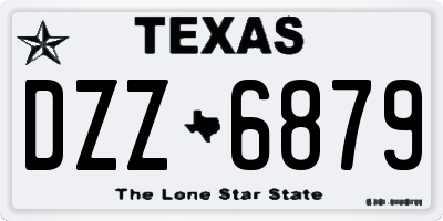 TX license plate DZZ6879