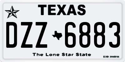 TX license plate DZZ6883