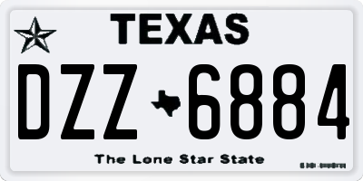 TX license plate DZZ6884
