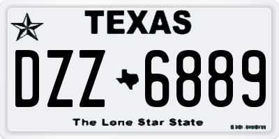 TX license plate DZZ6889