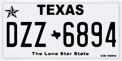 TX license plate DZZ6894