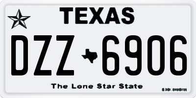 TX license plate DZZ6906