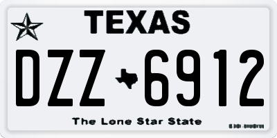 TX license plate DZZ6912