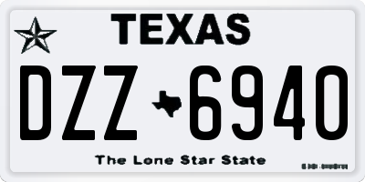 TX license plate DZZ6940