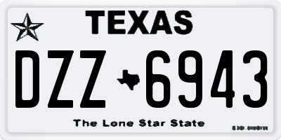 TX license plate DZZ6943