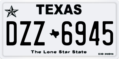 TX license plate DZZ6945