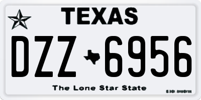 TX license plate DZZ6956