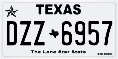 TX license plate DZZ6957