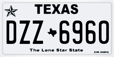 TX license plate DZZ6960