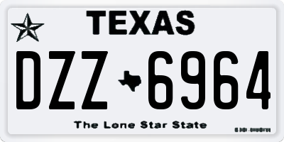 TX license plate DZZ6964
