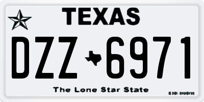 TX license plate DZZ6971