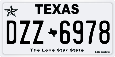 TX license plate DZZ6978