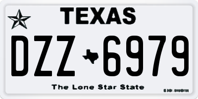 TX license plate DZZ6979