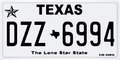 TX license plate DZZ6994