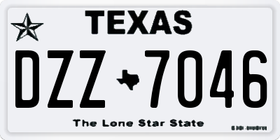 TX license plate DZZ7046