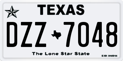 TX license plate DZZ7048