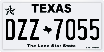 TX license plate DZZ7055