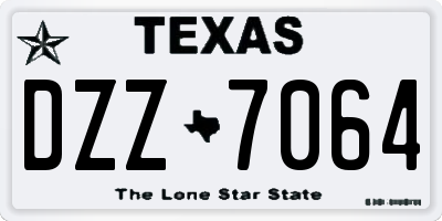 TX license plate DZZ7064