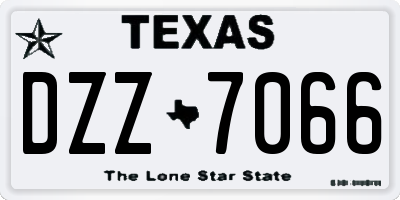 TX license plate DZZ7066