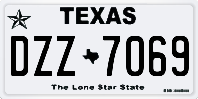 TX license plate DZZ7069