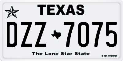 TX license plate DZZ7075