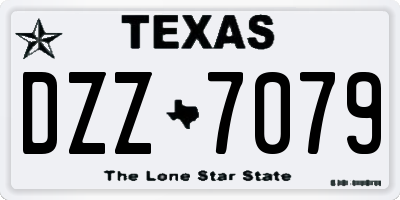 TX license plate DZZ7079