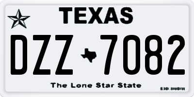 TX license plate DZZ7082