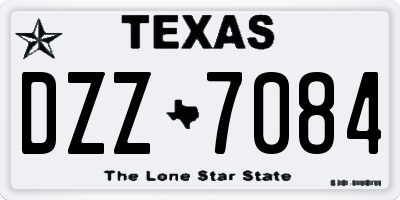 TX license plate DZZ7084