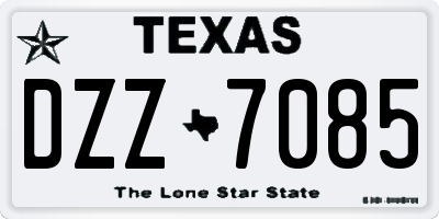 TX license plate DZZ7085