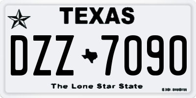 TX license plate DZZ7090