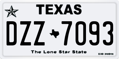 TX license plate DZZ7093