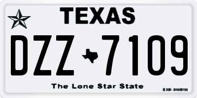 TX license plate DZZ7109