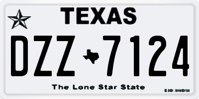 TX license plate DZZ7124