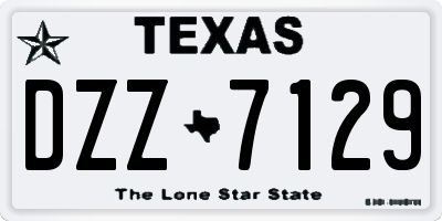 TX license plate DZZ7129