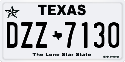 TX license plate DZZ7130