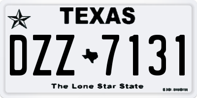TX license plate DZZ7131