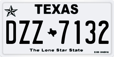 TX license plate DZZ7132