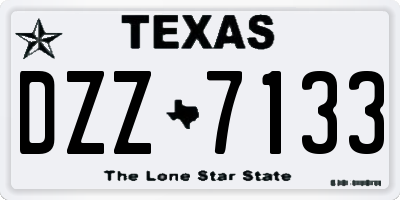 TX license plate DZZ7133